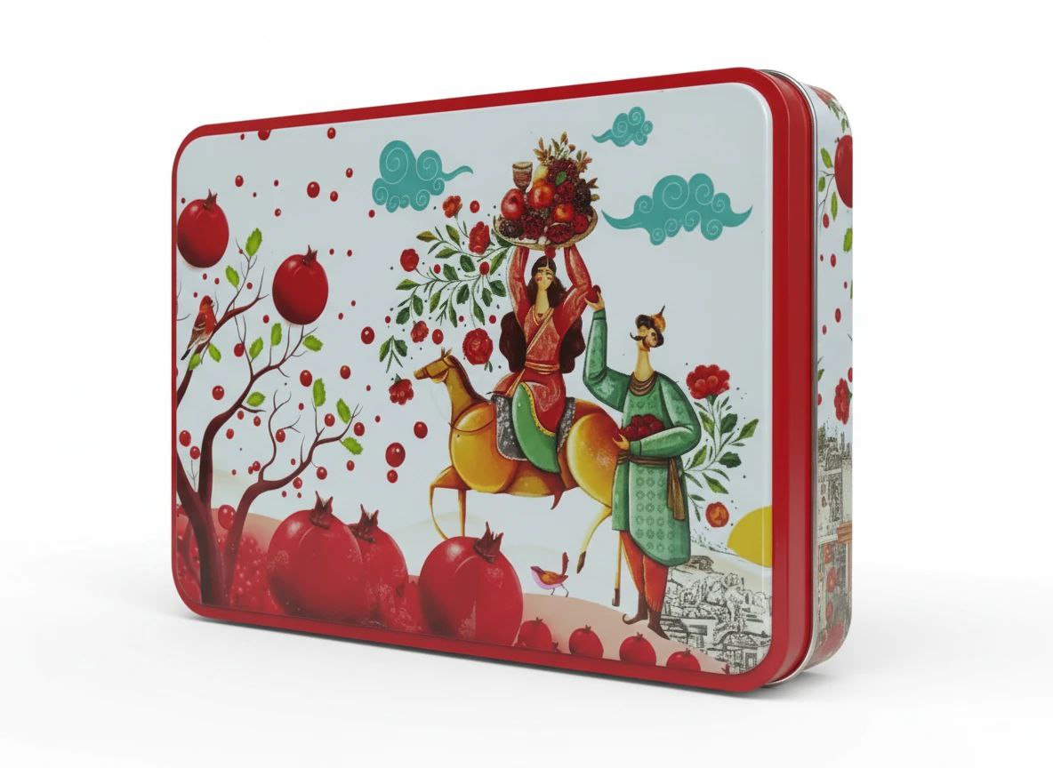 تصویر پک فلزی میوه خشک یلدا کد 12 